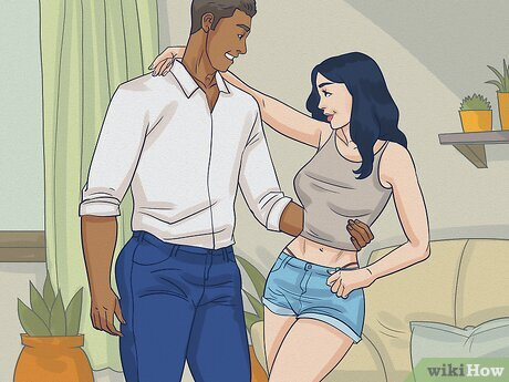 Step 5 Show your skin, or wear something that drives him wild.